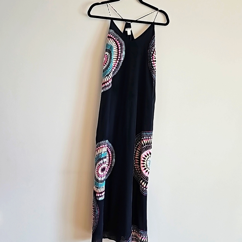 Old Navy Tie Dye Style Maxi Dress Navy